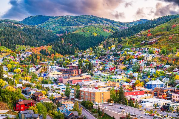 Aerial view of Park City, Utah
